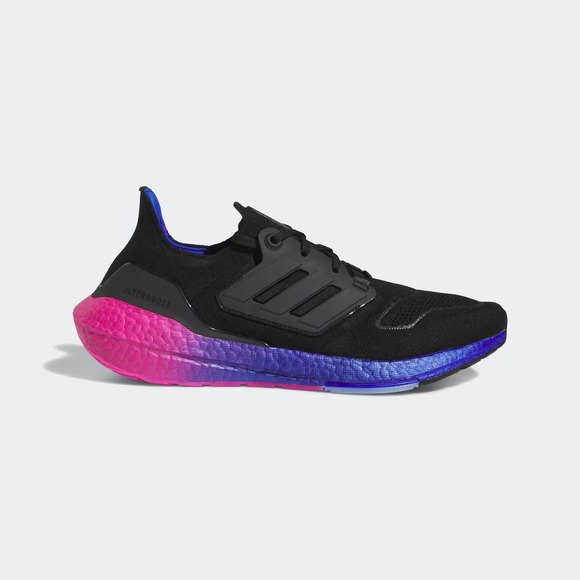 Adidas Shoes UltraBoost 22 Lace Up Men's Size 6.5 Black Lucid Blue Gradient - Picture 1 of 11